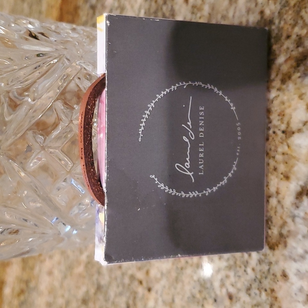 Laurel Denise leather bracelet with inscription